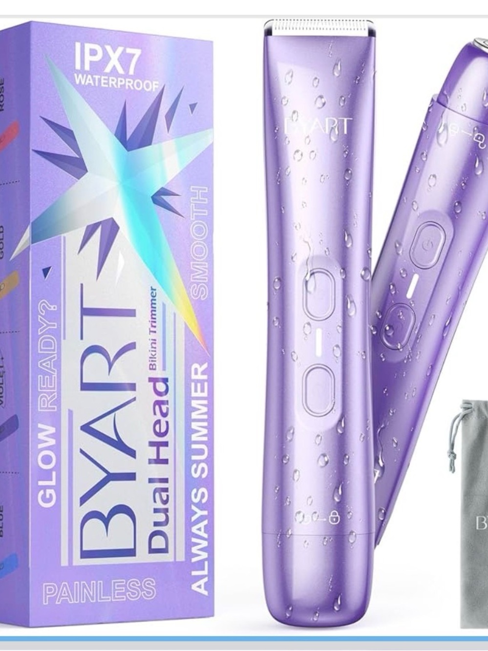 Dual Head Bikini Trimmer - Purple New